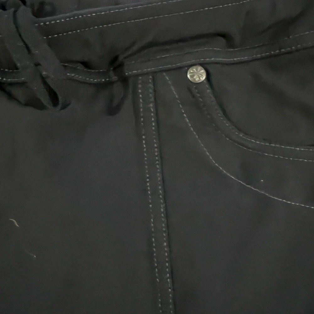 Athleta Bettona 2 In 1 Medium   Skirt Capri Crop Black Leggings Cargo Pockets - Picture 6 of 10